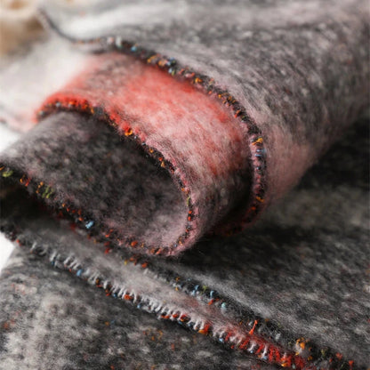 2025 New Rainbow Color Stripe Winter Warm Women Scarf Cashmere Luxury Shawls Thick Neckerchief Hijab Wraps Pashmina Foulard