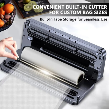 Home fully automatic vacuum sealing machine Food packaging machine Fresh preservation machine Wet and dry plastic sealing machin - AMULET RING STORE