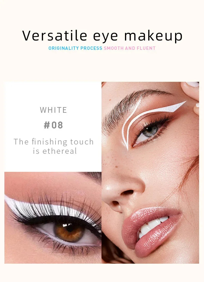 12 Colors Liquid Eyeliner Pencil Shimmer Sexy EyeShadow Portable Waterproof Durable Eyeliner Women Hot Sales Makeup Cosmetics - AMULET RING STORE