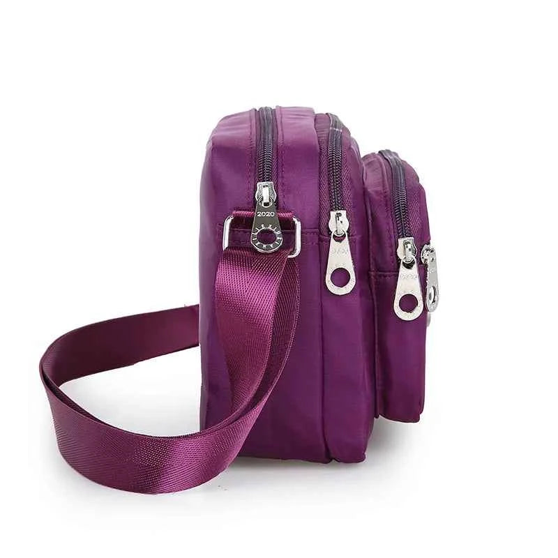 Casual Waterproof Nylon Canvas Ox Cloth Ladies oulder Bag Crossbody Bag Sport Sle Women's Handbag Soft Zipper Closure