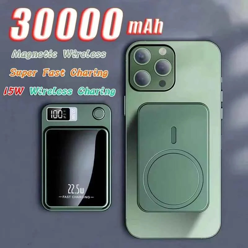 Magnetic Wireless PowerBank 30000mAh 22.5W Fast Charging External Battery for Xiaomi Samsung iPhone PD 20W for Magsafe Powerbank