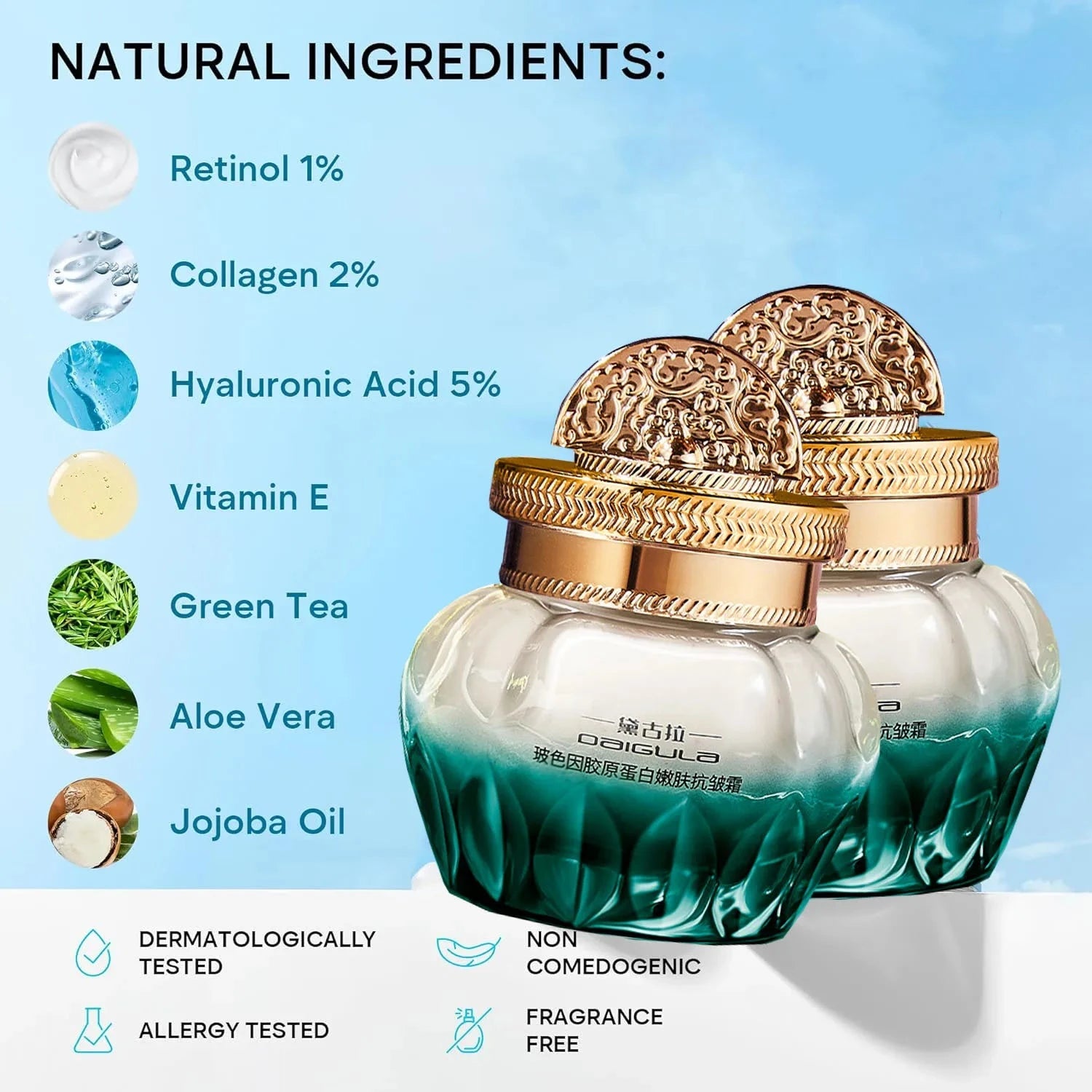 Retinol Lifting Firming Cream Collagen Smooth wrinkles Face Cream For Moisturizer Whitening Brighten Skin Products - AMULET RING STORE