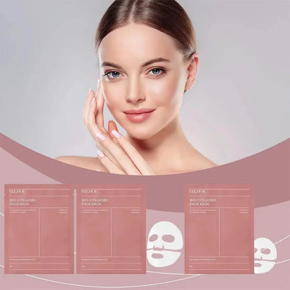 1/3/5/10PCS Bio Collagen Face Mask Shrink Pores Deep Hydrating Overnight Mask Moisturizing Refreshing Brightening Face Skin Care - AMULET RING STORE