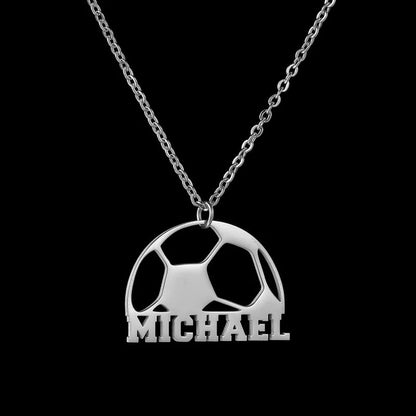 Custom Name Necklace Football Sports Style Personalized Men Customized Chains Stainless Steel For Male Jewelry Birthday Gifts