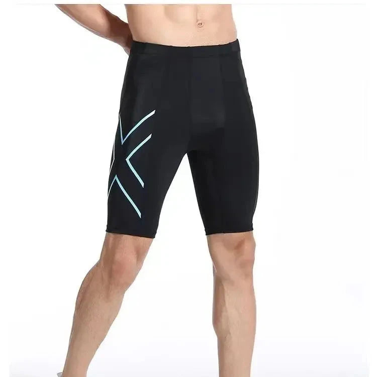 Sports leggings for men and women, fitness yoga, running, athletics, off-road, sweat wicking, quick drying five quarter pants