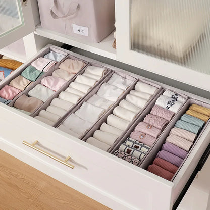 Foldable Underwear Socks Storage Box Panties Storage Boxes Clothes Organizer Cabinets Drawers Bedroom Wardrobe Separator Case - AMULET RING STORE