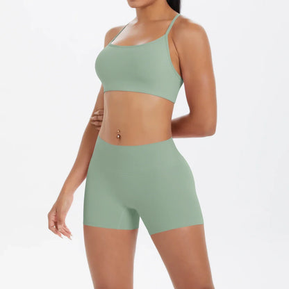 2PCS Yoga Set Nude Feeling Workout Sets Women Tracksuit Gym Push Up Fitness Running Workout Sportwear Sport Bra Leggings Suit