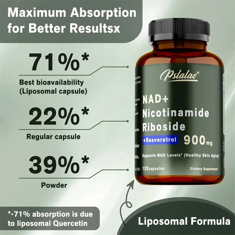 NAD+ Nicotinamide Riboside - Anti-aging, Supports Cell Health, Boosts Immune System, Replenishes Energy - AMULET RING STORE