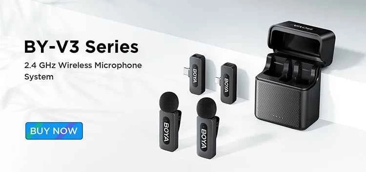 BOYA Wireless Lapel 2pcs Microphone for Android Smartphone Laptop - Omnidirectional USB C Condenser Video Recording Microphone