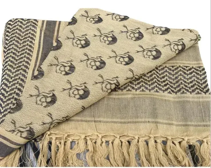 Keffiyeh Tactical Desert Scarf Wrap Shemagh Head Neck Arab Scarf Keffiyeh Scarf Wrap for Men And Women - AMULET RING STORE