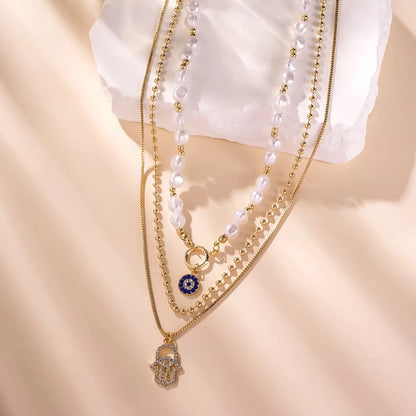 Sparkling women's fashionable necklace combination, trendy and avant-garde pendant, suitable for daily wear and holiday parties