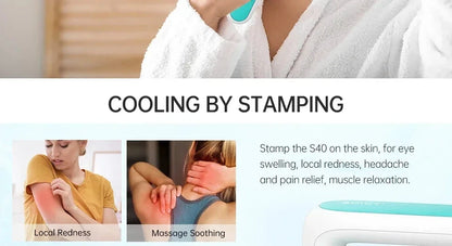 Face Ice Roller With 2 Head Skin Cooling Tool Neck Face Eyes Massagers Ice Body Relief Massage Roller Cooling Derma Stamp Cooler