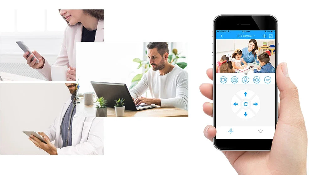 IP Camera Wifi YCC365 Plus Smart Home 1620P HD Surveillance Camera Auto Tracking Night Vision Wireless Indoor Security Camera - AMULET RING STORE