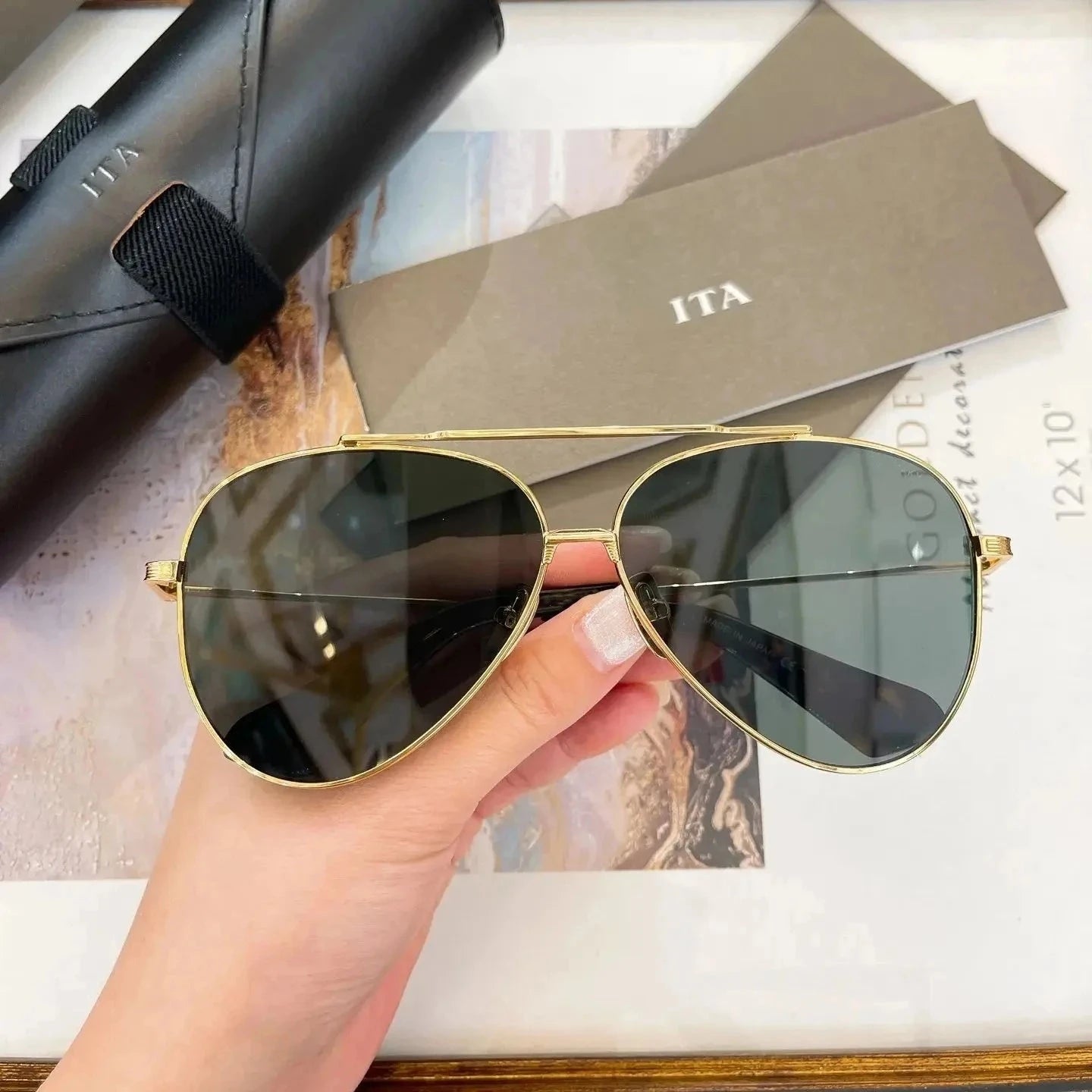 Original Ditaeds MAKX DTS261 Premium Trendy Oval UV Men Sunglasses Luxury Classic Casual Vintage Business Women Couple Eyewear