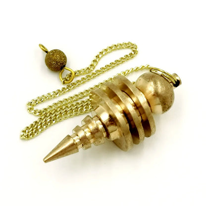 Bronze Metal Copper Spiritual Point Pendulum for Divination Healing Dowsing Wicca Balancing Pointed Cone Pendant Pendulum