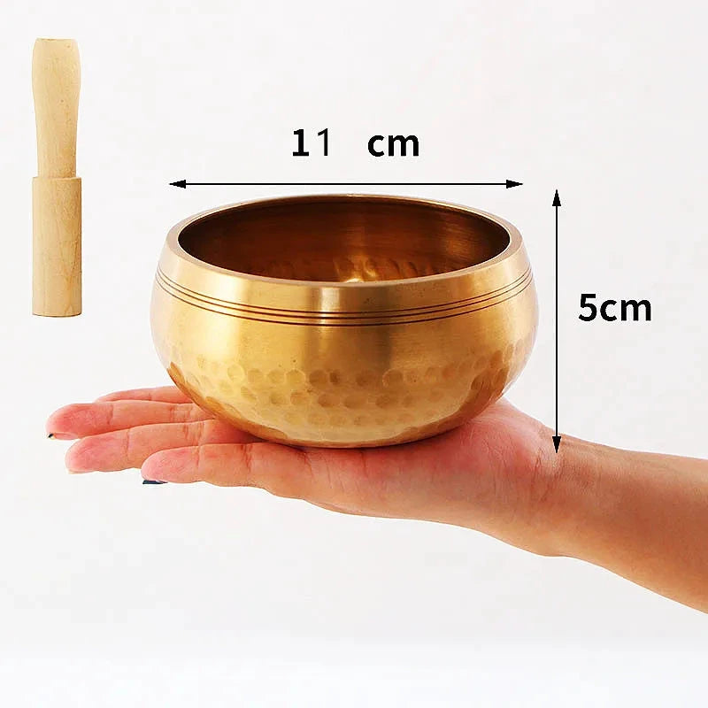 Large Tibetan Singing Mindfulness Bowl Meditation Quartz Bowls Sound Healing Instruments Yoga Nepal Yarn Handmade Decorative - AMULET RING STORE