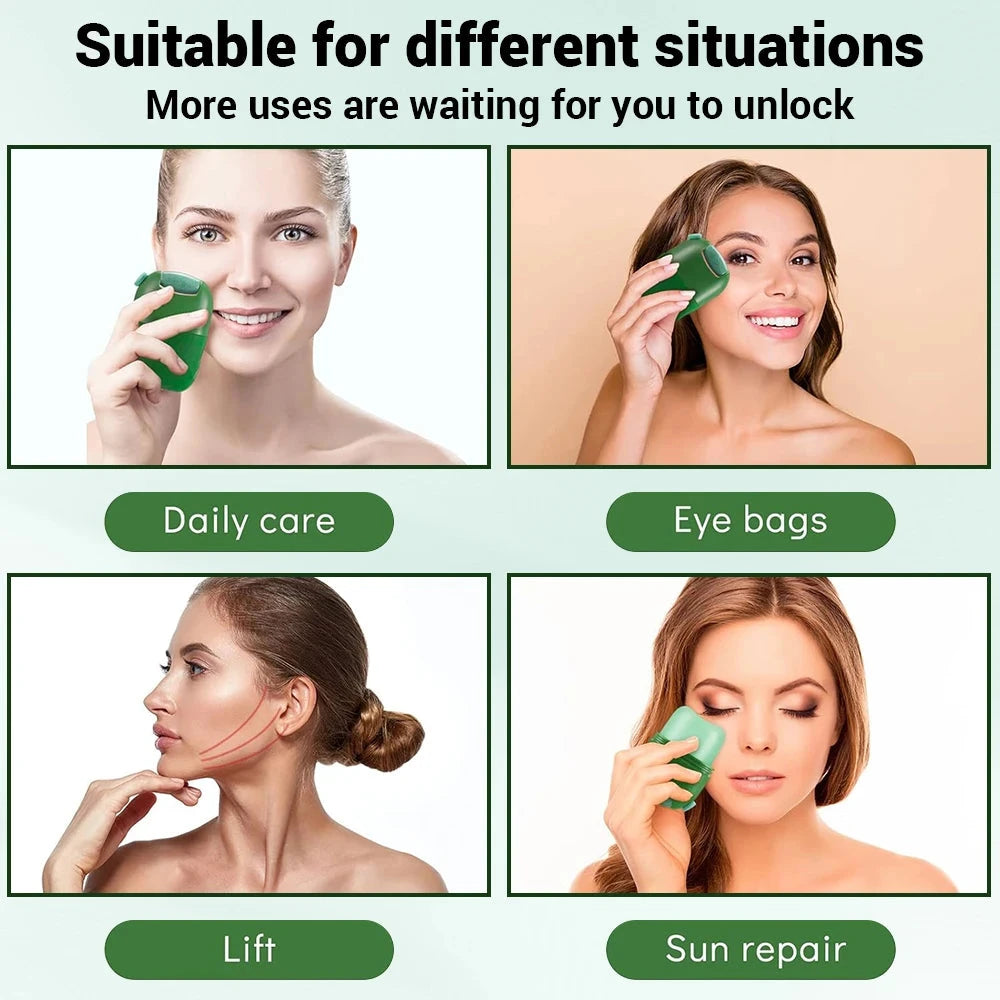 2 In 1 Ice Face Roller Ice Cube Beauty Massage Silicone Mold For Eye Puffiness Facial Roller Shrink Pores Skin Care Beauty Tool