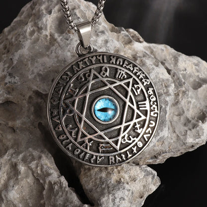 Seven Archangels Solomon Kabbalah Pendant Star of David Devil Eye Angel Seal Necklace