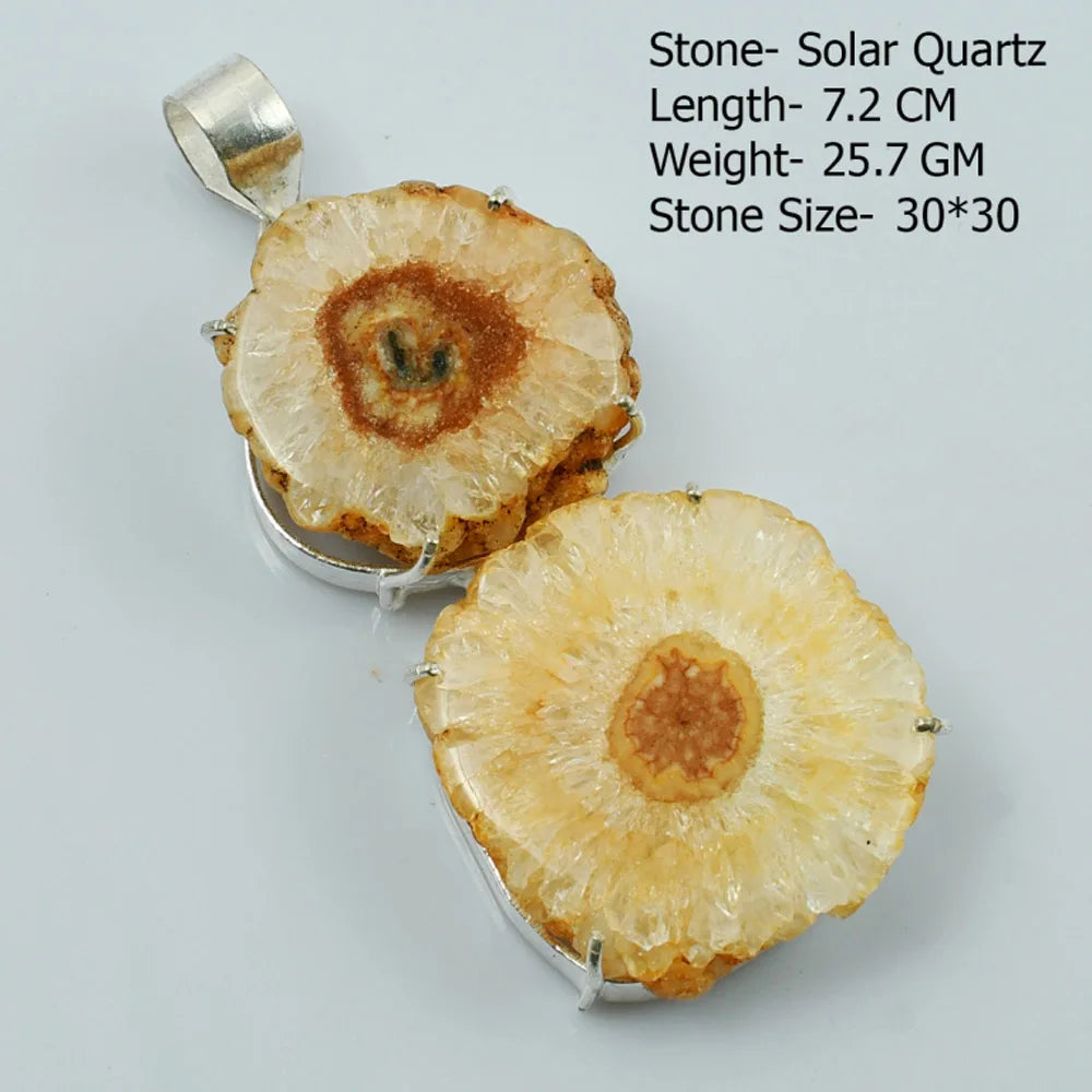 Genuine Moonstone Botswana Agate Prehnite Owyhee Opal  Pendant Women Jewelry gift