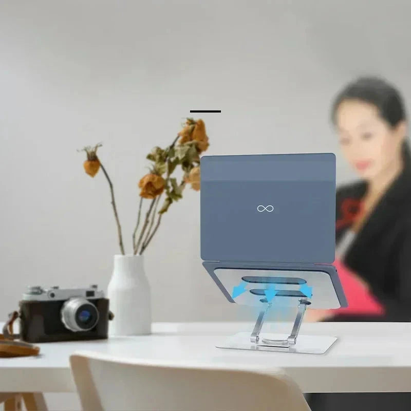 Aluminum 360° Rotation Portable Desktop Foldable Laptop Tablet Holder Bracket For iPad Macbook RedmiBook Galaxy Tab Book Laptop* - AMULET RING STORE