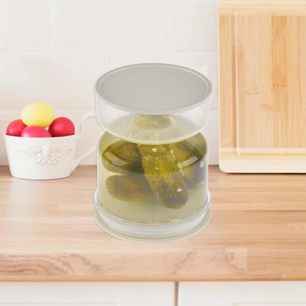 Innovative Pickle Jar Fine Workmanship Olives Jar Plastic Pickle Organizer Hourglass Design Sealed Olives Container for Home - AMULET RING STORE