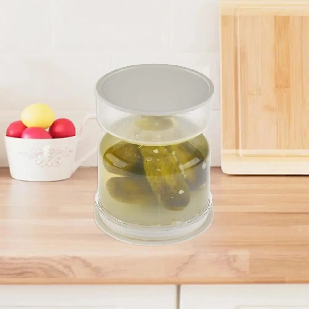 Innovative Pickle Jar Fine Workmanship Olives Jar Plastic Pickle Organizer Hourglass Design Sealed Olives Container for Home - AMULET RING STORE