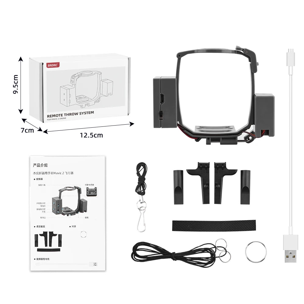 Airdrop System for DJI Mavic 3/2 Pro Zoom AIR 2 Mini 2/Mini 3 Drone Fishing Bait Wedding Ring Gift Deliver Life Rescue Thrower
