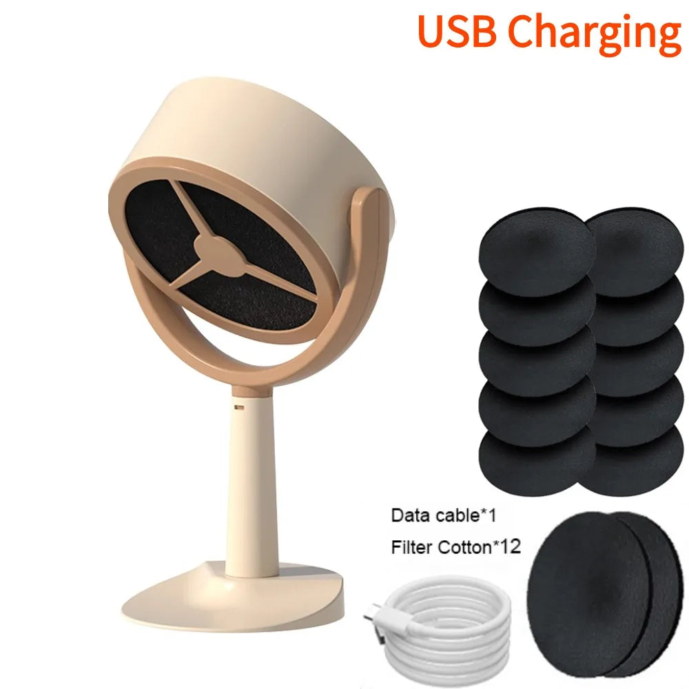 Desktop Range Hood Portable Extractor Exhaust Cooker Small Ventilator Suction For Smoking USB Home Kitchen Indoor BBQ Hot Pot - AMULET RING STORE