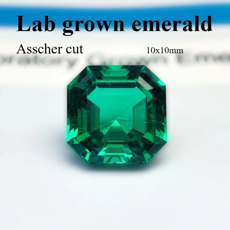 emerald Cut Lab Grown Columbia Emerald Natural color for DIY Jewelry Making Materials with Certificate Factory Wholesale price