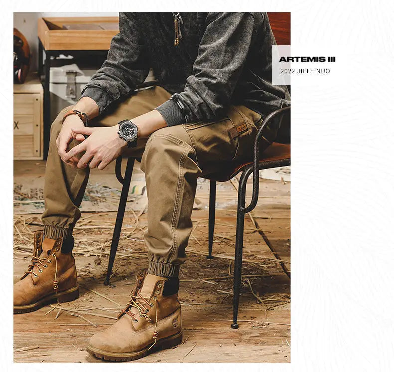 ARENS Techwear Cargo Pants Men Black Cargo Trousers Male Vintage Japanese Streetwear Hip Hop Pockets Casual Safari Style Loose