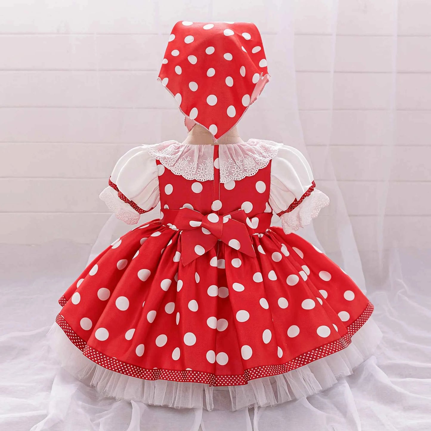 Masha and Bear Maid Costume for Baby Girls Lolita Christmas Costumes 1st Birthday Party Princess Dresss Bow Wedding Kids Clothes