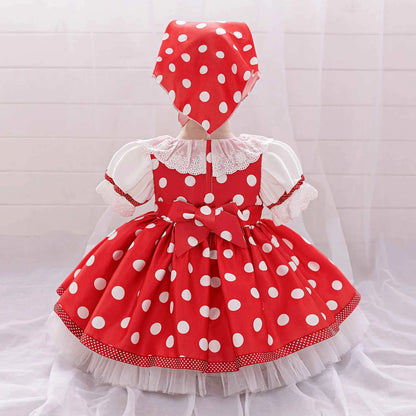 Masha and Bear Maid Costume for Baby Girls Lolita Christmas Costumes 1st Birthday Party Princess Dresss Bow Wedding Kids Clothes