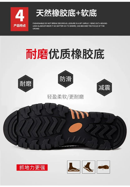 New Handmade Genuine Leather Shoes 48 Men Loafers Soft Cow Leather Men Thick Sole Casual Shoes Male Footwear Black Brown Slip-on