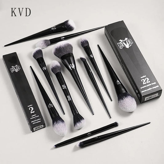 Kat Von D Makeup Brush Set & Kit Foundation Blush Highlight Concealer Powder Sculpting Eyeshadow Brush KVD Brand Makeup Brush - AMULET RING STORE