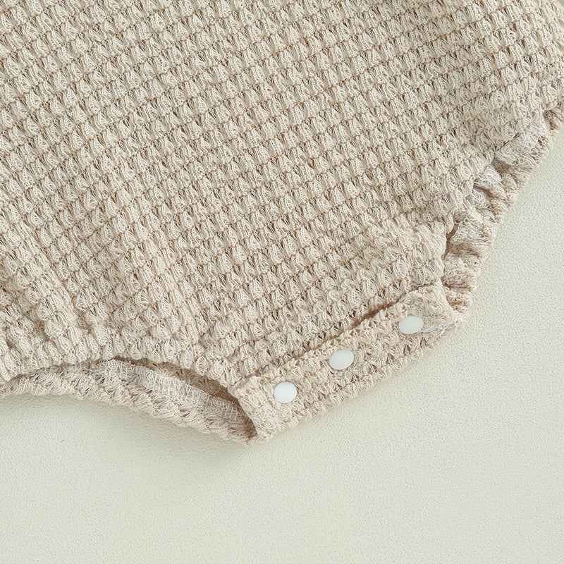 2023-06-23 Lioraitiin 0-18M Baby Boys Autumn Winter Bodysuit Casual Jumpsuit Infant Solid Long Sleeve Crew Neck Jumpsuit - AMULET RING STORE