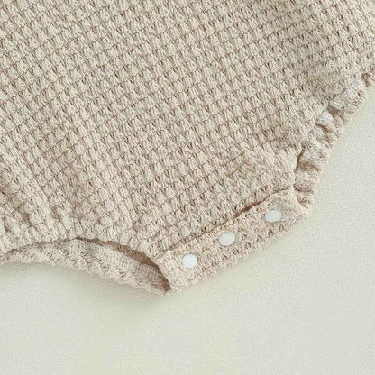 2023-06-23 Lioraitiin 0-18M Baby Boys Autumn Winter Bodysuit Casual Jumpsuit Infant Solid Long Sleeve Crew Neck Jumpsuit - AMULET RING STORE