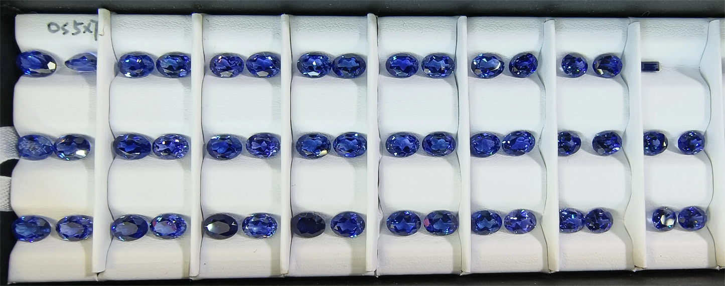 Lab Grown Sapphire Royal Blue Color  Oval Shape Charm Gemstones for Diy Jewelry Making Materials Selectable AGL Certificate