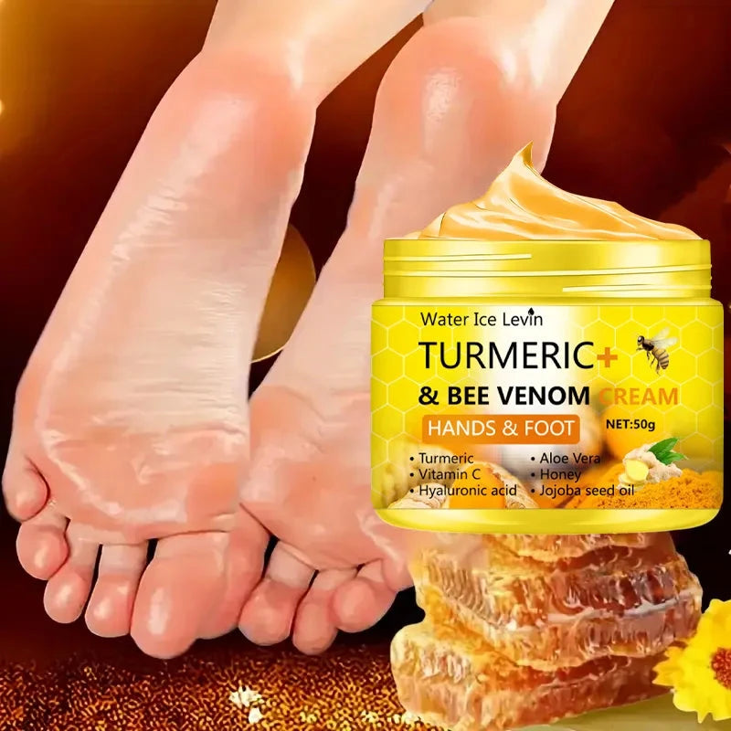 Turmeric Bee Venom Anti-Drying Crack Foot Cream Hand Cracked Repair Skin Removal Care Cream Dead Feet Hand Skin - AMULET RING STORE