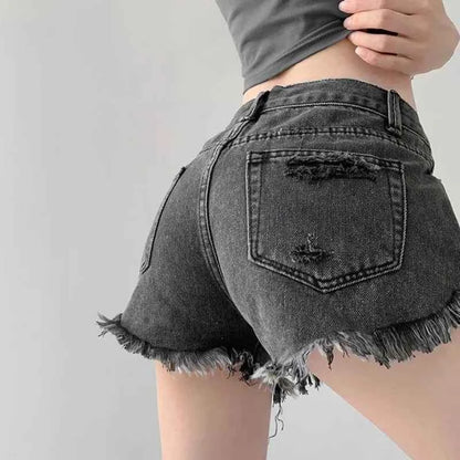 Summer Female Short Jeans Pants High Waist Wide Women's Denim Shorts Korean Style Fashion Clothing 2024 Flowy Luxury Stretchy XL