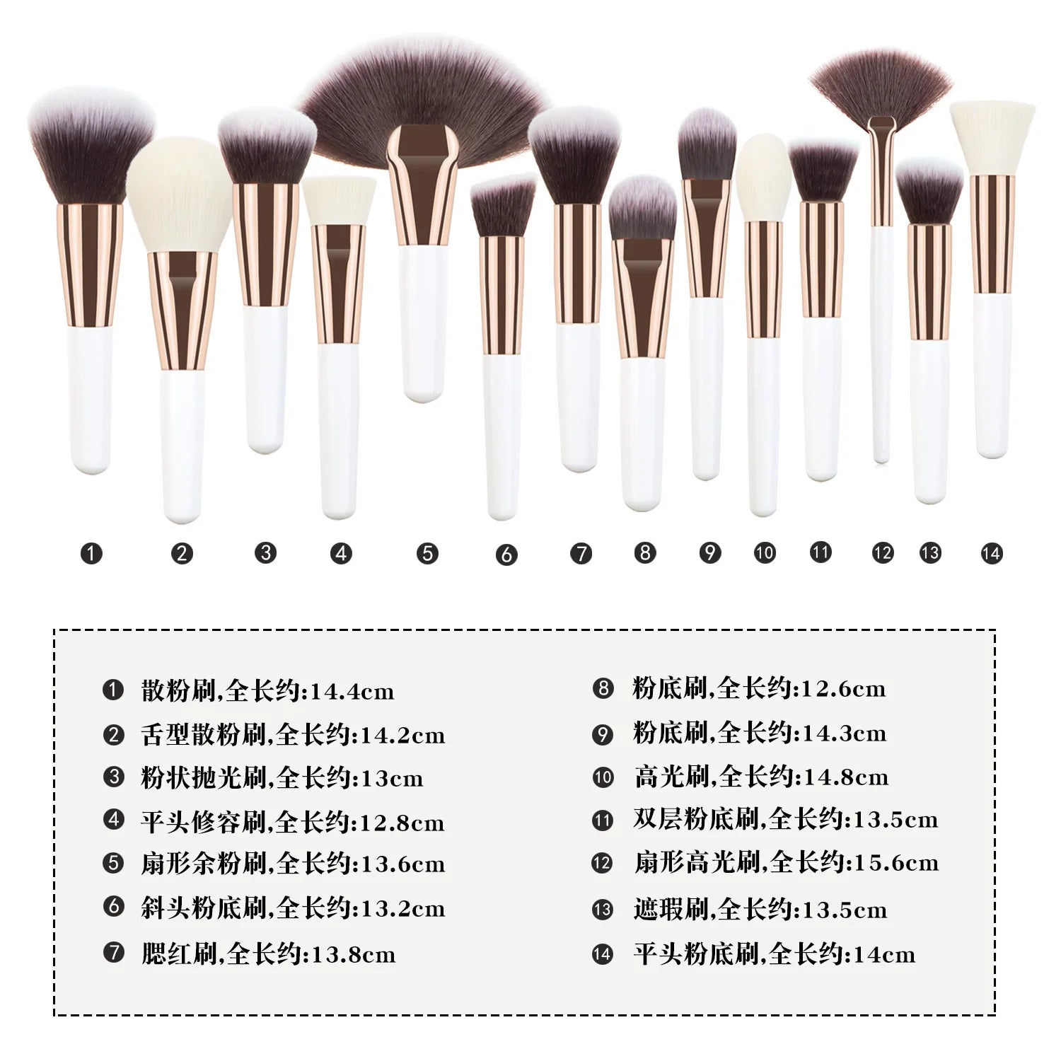 40makeup brush suit portable models full set makeup tools powder brush powder foundation brush eye shadow brush - AMULET RING STORE