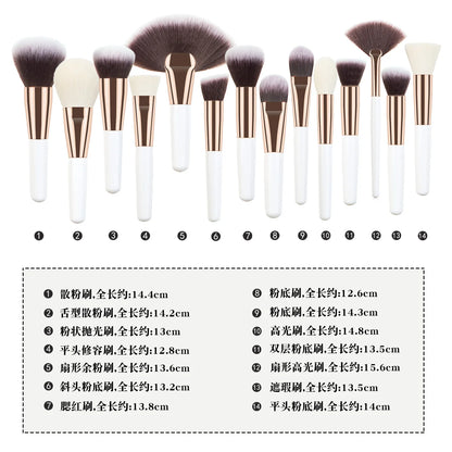 40makeup brush suit portable models full set makeup tools powder brush powder foundation brush eye shadow brush - AMULET RING STORE
