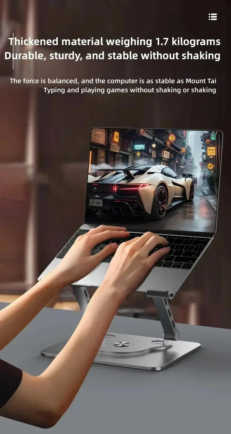 Aluminum 360° Rotation Portable Desktop Foldable Laptop Tablet Holder Bracket For iPad Macbook RedmiBook Galaxy Tab Book Laptop* - AMULET RING STORE