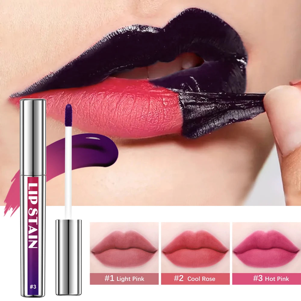 Peel Off Lip Stain Reveal Long Lasting Waterproof Pink Lip Tint Transfer Proof Non-stick Cup Natural Lip Stain Women's Cosmetics - AMULET RING STORE