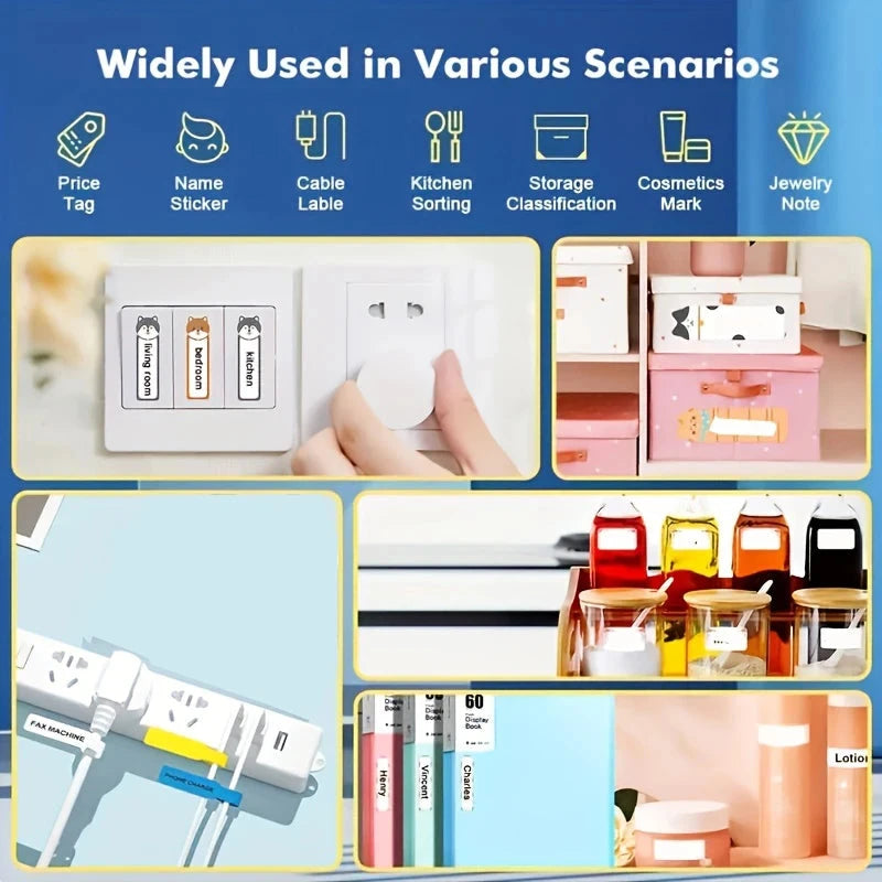 Marklife Portable Label Maker M1Thermal Label Printer Bluetooth Sticker Printer with 1 Roll Self-adhesive Label Paper