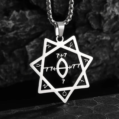 Judaism Stainless Steel Star of David Devil Eye Angel Seal Pendant