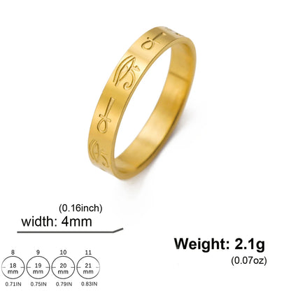 Islamic Muslim Ring Stainless Steel Arabic Finger Ring for Women