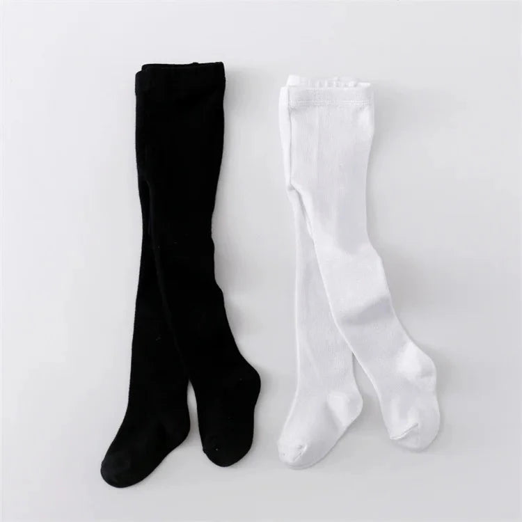 Lawadka Newborn Tights For Girls Solid Knitted Infant Baby Girl Tights Casual White Black Toddler Pantyhose Spring Autumn 0-12M - AMULET RING STORE