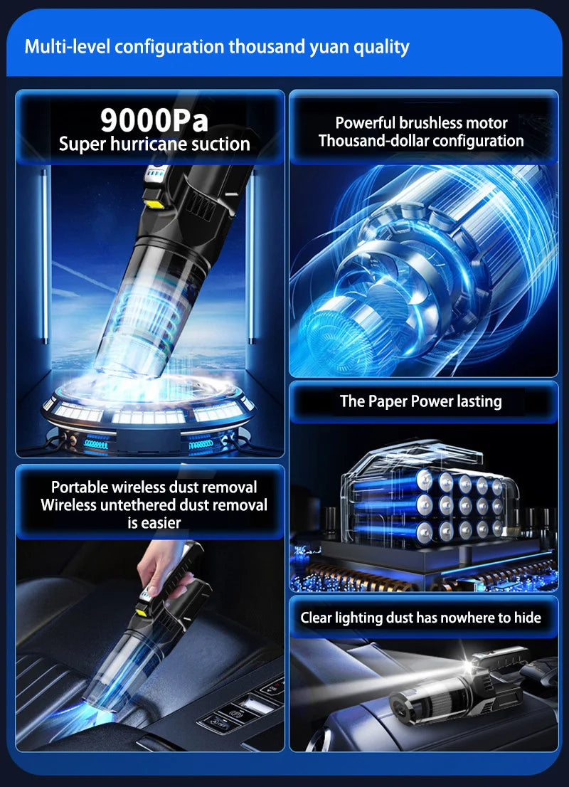 Xiaomi Wireless Vacuum Cleaner Charging Strong Suction Power For Home Car Handheld Carpet Window Crevice Groove Vacuum Cleaner - AMULET RING STORE