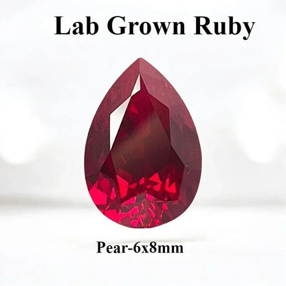 Lab Grown Ruby Pigeon Blood Red Color For Jewelry Diy Making Main Materials Selectable Certificate