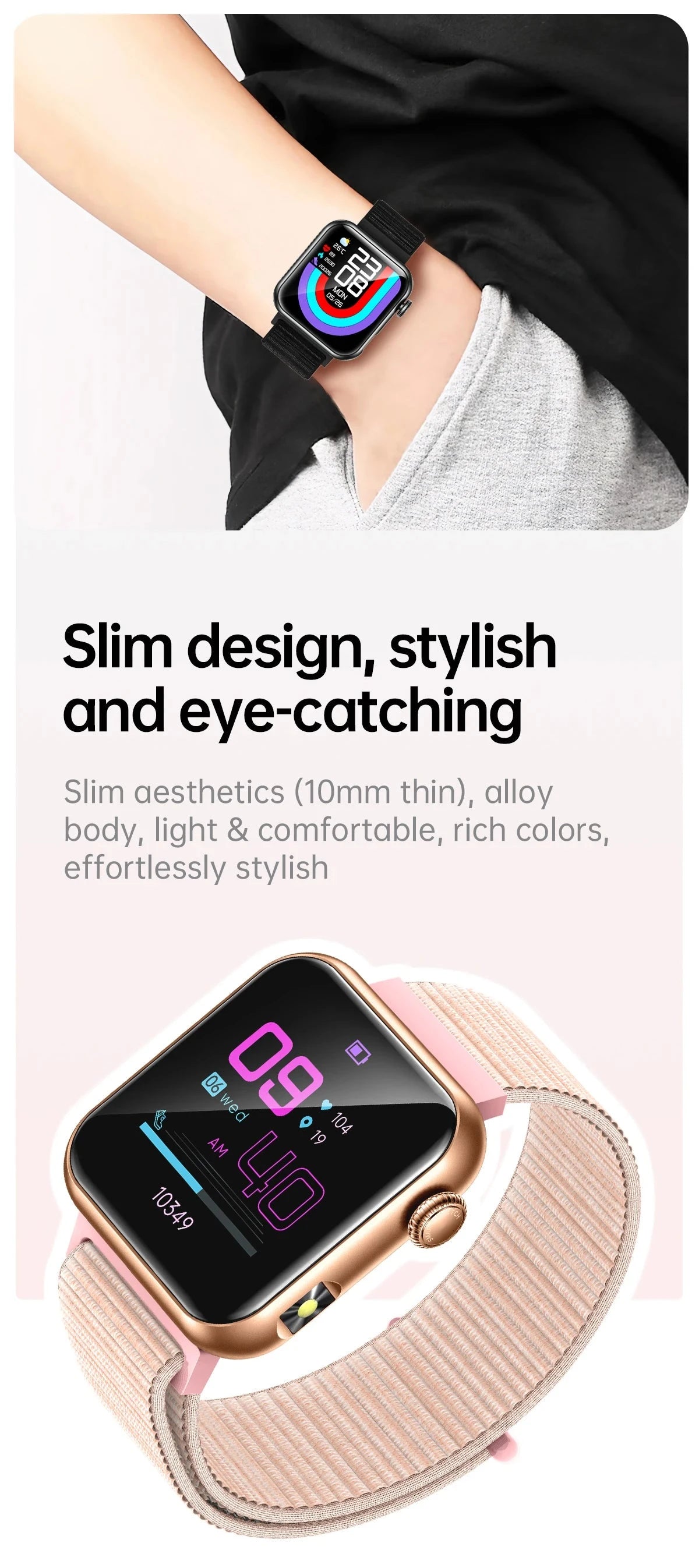 2025 New LED Women AI Smart Diagnosis Smart Watch HRV+PPG Blood Pressure Blood oxygen Health monitor IP68 NFC Smartwatches ﻿